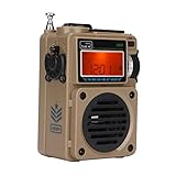 デジタルラジオ、 ポータブル フルバンド 緊急時の天気 ラジオ タイマー付き、 メモリーカード/Bluetoothをサポート、 多機能ラジオ 音楽プレーヤー 家庭用、屋外用(1)