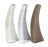 Plutus Brands 3 Assorted Seamlessly Molded Ceramic Vase [並行輸入品]