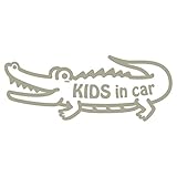 imoninn KIDS in car ステッカー　【パッケージ版】　No.67　ワニさん　（グレー色）