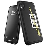 DIESEL iPhone XR ケース FW20 刺繍ディテール（ディーゼル iPhoneXR, ブラック/ライム）