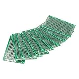 HiLetgo® 10個セット 5*7CM FR-4 ユニバーサル ブレッドボード プロトタイプ PCB ダブルサイド Tinned 1.6mm Thick [並行輸入品]