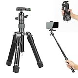 Fotopro 140CM 旅行小型三脚 360 ° ボール ヘッド軽量コンパクト アルミニウム三脚カメラ電話マウント負荷 3KG FY-810 グレー
