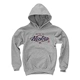 500レベルのPhil Niekro Kids Youth Hoodie – アトランタ野球ファンギア野球の殿堂の公式ライセンス – Phil NiekroゾーンR グレイ