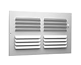 8"w X 4"h 2-Way-Horizontal FIXED CURVED BLADE AIR SUPPLY DIFFUSER - Vent Duct Cover - Grille Registe