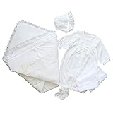 コットン シンカーパイル ドレス・アフガン他6点セット　赤ちゃんの退院時　お宮参りセット！