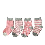 乳幼児かわいい靴下/ソックス 四つセット(0歳〜6か月, 女の子-2)