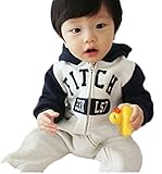 (チェリーレッド) CherryRed ベビー＆キッズ用 ファション カバーオール ロンパース 着ぐるみ キッズコスチューム 子供 男の子 女の子 出産 祝い パジャマ 防寒着 スウェット 厚手 グレ