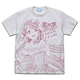 二次元コスパ ラブライブ!虹ヶ咲学園スクールアイドル同好会 上原歩夢 オールプリントTシャツ ASH Lサイズ 綿 ポリエステル製