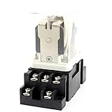 uxcell　電磁リレー　DINレール　ソケットと　一般的用途　JQX-38F DC24V 3PDT 3NO 3NC