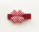 Baby Deer Clips　ヘアクリップ for ベビー　よつばのクローバー (レッド)