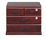 タンス たんす 箪笥 からくり箪笥 チェスト 鍵付き からくり 二重底 取っ手 幅36 3段 完成品 和箪笥 仕切り 桐 桐たんす 引き出し 木製 ダークブラウン 民芸 和風 アジアン 収納 夏 新生活 衣替え 家具 通販 格安 S3