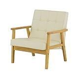 SATO セレノソファ 1人掛けクロス PVCホワイト 肘ナチュラル