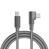 FineGood USB C ケーブル L型 Type-c 防止断線 ナイロン編み 対応Type-c 60W/3A 急速充電 L型 高出力 USB-C アンドロイド スマホ等デバイス対応-1M(ブラック)
