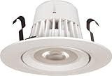 Satco S8991 9 Watt (50 Watt) 650 Lumens 4 Inch Recessed Downlight Retrofit LED Warm White 3000K 40 B