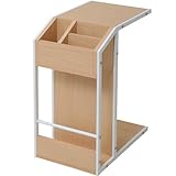 リタシリーズ 北欧風デザイン サイドテーブル キャスター付 (ホワイト)