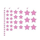 n. Sunforest 40ソフトピンクStars Confettiビニール壁デカール取り外し可能なDIY飾りステッカー赤ちゃん保育園壁アート壁画