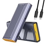 Hanye M.2 SSD 外付けケース USB4.0 NVMe M.2 SSDケース 40Gbps高速転送 NVMe PCIe 4.0x4対応 2230/2242/2260/2280 アルミ筐体 Type C-C ケーブ 熱伝導シート ルシリコンラバー付き