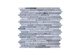 Legion家具ms-stone10モザイクwith Stone壁タイル、グレー