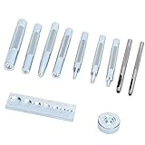 ホック打ち具 万能打ち台 レザークラフト ファスナーボタン 革細工 11点セット リベット ワッシャー