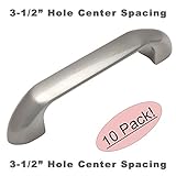 Cosmas 540 – 3.5snサテンニッケルキャビネットハードウェアハンドルプル – 3 – 1 / 2インチ( 89 mm )穴中心 – 10パック