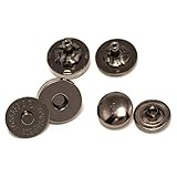 クラフトライフ マグネットホック ボタン 両面カシメ式 14mm 30組 (ブラック)