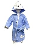 ギフト アシカ君 　子どもバスローブ　フード、固定型のベルト、ポケット付き　ボダン留め　高感度ハシマ二頭検針 安心安全 タオル地　着心地良い 出産祝い コスチューム 100% バージン綿 (90-10