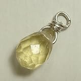 ガラスパーツ イエロー 1個で1セット　横幅4.14ｍｍ×高さ9.45mm 小さい涙型パーツ