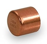 Everflow Supplies CTEC0125 1-1/4 Copper Cap with Sweat Socket for Use with 1-3/8 Outer Diameter Pipe
