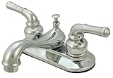 Plumb Usa – 4 "洗面所センターセット蛇口、クローム仕上げ、無水式