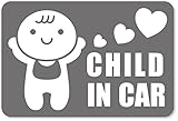 imoninn CHILD in car ステッカー　【マグネットタイプ】　No.10　赤ちゃん　（シルバーメタリック）