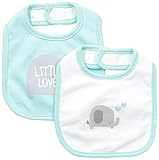 Petit Lem Baby-Boys Newborn Elephant 2 Pack Bib A Elephant One Size [並行輸入品]
