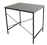 UNE BONNE(ウネボネ) デスク パソコンデスク PCデスク 80cm 机 木製 オフィスデスク ワークデスク お客様組立 事務机 B.type_ダークグレー