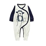 エルフ ベビー(Fairy Baby)ロンパース ベビー服つなぎ カバーオール 長袖 前開き 66cm サル