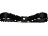 東京リボン グリッターWサテン・ゴールド 117 ブラック  12mm×20m