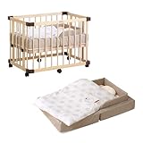 ファルスカ ご出産準備応援　おねんねセットA（ミニジョイントベッドネオ・コンパクトベッドフィット）　746051　746068 ベージュ