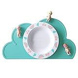 GudeHome シリコン 雲形 ランチョンマット インファント 小型 ディナー ポータブル テーブルマット ベビー 防水性 食事用マット