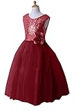 (アイビードレシング) Ivydressing 子供ドレス パーティードレス ウェディング フラワーガールドレス ジュニアドレス 披露宴 発表会 演奏会 ガールズ Aライン 丸襟 袖なし ベルト-14