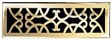 Brass Elegans 120F PLB Solid Cast Brass Victorian 4-Inch by 14-Inch Floor Register, Polished Brass F