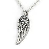 HOUSWEETY ステンレス 防水 メモリアル エンゼル翼 ペンダント ネックレス メンズ レディース 色