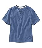 [エルエルビーン] ウィメンズ テクスチャード・リネン/コットン・シャツ 半袖 ストライプ ジャパン・フィット Sサイズ Deep Blue ブルー １００００４２８０９