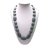 Lil' Jumbl Baby Teething Necklace | Organic Food Grade Silicone | BPA-Free (Gray) [並行輸入品]