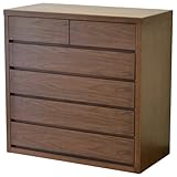 ライフスタイリングショップ  チェスト 4段 木製 ウォールナット キャスター 幅90 ダークブラウン LS-806BR