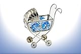 Crystal Temptations Silver Plate Blue Crystal Pram by Leonardo