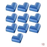 Carfeny コーナークッション 角 10個 セット 柱 テーブル 家具コーナーガード ケガ防ぐ クラッシュ保護　赤ちゃん ご年配 の方 安全と安心 L型 (ブルー)