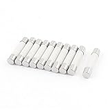 uxcell　セラミック管ヒューズリンク　セラミックヒューズ　ヒュージブルコア　シリンダーキャップ　10個 5 x 25mm　250V 15A