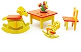 おままごと ミニ家具 ミニチュア ドールハウス 幼稚園のテーブルと椅子 木製 木のおもちゃ おもちゃのセット プレゼント