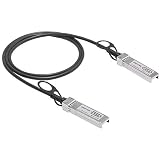 QSFPTEK 10G SFP+ DAC ケーブル, 1m (3フィート) パッシブ ダイレクト アタッチ カッパー ツイナックス ケーブル シスコ SFP-H10GB-CU1M, Ubiquiti, D-Link, Netgear, Mikrotik, オープンスイッチデバイス用