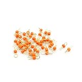 uxcell プリント基板のテストピン　セラミックビーズゴールドメッキ銅ハンダプローブPCBテストピン　50個　オレンジ