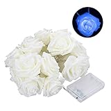 A-SZCXTOP ストリングライト LEDライト ローズ フラワーライト LED20灯 バラ Colored String Lights　イルミネーション 癒しい光 薔薇　花型LEDライト 華やか 
