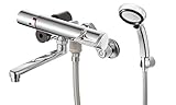 SANEI サーモシャワー混合栓 SK1814T-13 節水にも効果的な極細ストレート水流RAINY METALLIC付き ホース長さ1.6M